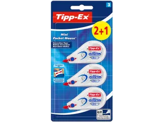 Correctietape Tipp-Ex mini pocket mouse 5mmx6m blister 2+1 gratis - 3
