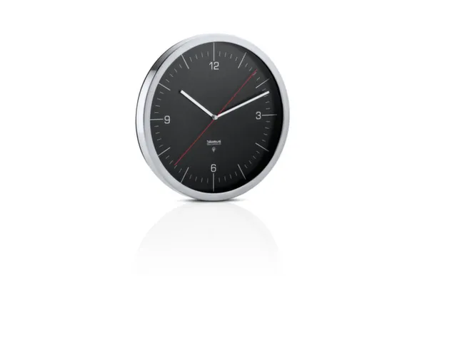 wandklok,draadloos signaal,Arabische cijfers/strepen,wijzerplaat zwart