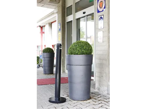 Asbak staand Rubbermaid peukenzuil 10x32x104cm zwart