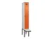 locker met bank,voor scheiding van kleding,HxBxD 2120x300x815mm,1vak
