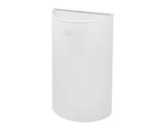 afvalbak,40l,HxBxD 647x395x195mm,wandmontage,romp staal wit