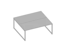 benchtafel,HxBxD 730x1800x1600mm,blad grijs,sledeframe aluminium