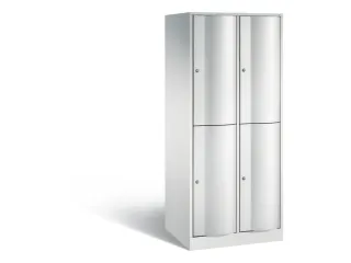 lockerkast cil.slot 1950x770x640mm 2x2 vakken RAL7035 front RAL7035 - 2