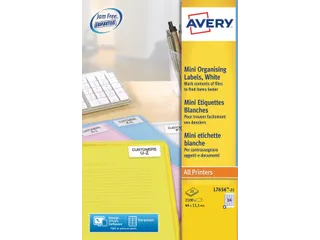 Etiket mini Avery L7656-25 46x11.1mm Wit 2100 Stuks - 3