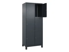 lockerkast,HxBxD 1950x800x500mm,2x3vakken,vak B 400mm,cil.-slot,voeten