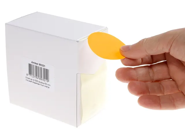 YIKIADA Thermische etiketten, 50 mm, compatibel met M110/M220/T50M, rond, vinyl, zelfklevende etiketten, rol, stickers, 180 stuks, wit