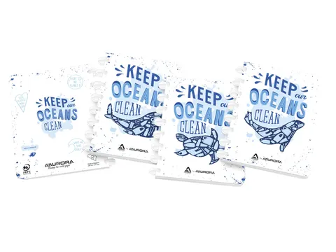 Schrift Adoc Ocean Waste Plastics A4 ruit 5x5mm 144 pagina's 90gr