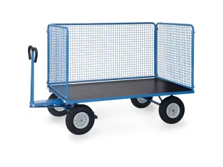 Handtrekwagen 6446P 750kg 1935x995mm draadgaas polyurethaan wielen - 2