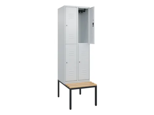Dubbeldekse dekenkist,HxBxD 2120x600x815mm,2x2vak.,vak B 300mm