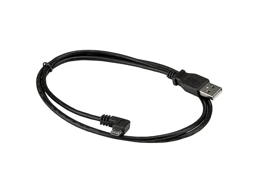 1m Micro-USB oplaad en sync kabel M/M haaks naar links