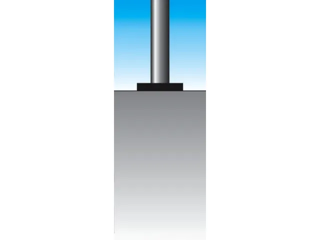 Afzetpaal Rvs Ø 61Mm Met Bodemplaat Schuifmontage