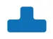 plaksymbool,T-vorm,markering HxB 100x150mm,polycarbonaat,blauw