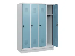 schoollocker,HxBxD 1630x1200x500mm,4vak,vak B 300mm,draaigrendel