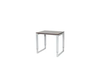 Domino Plus Bureau Hoogte Verstelbaar 800x600mm Logan Eiken Alu O-Poot - 1