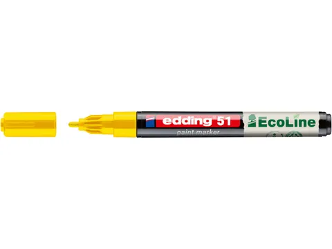Paintmarker edding 51 EcoLine op waterbasis 1-2mm geel