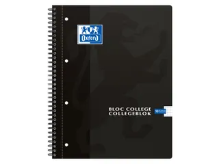 Collegeblok Oxford A4+ 4-gaats ruit 5mm 90vel zwart - 3