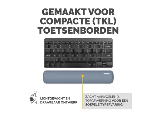 Polssteun Fellowes Breyta compact blauw 6x32cm