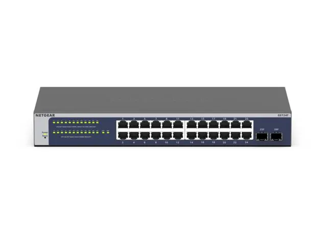 NETGEAR GS724T, Managed, L2+/L3, Gigabit Ethernet (10/100/1000), Full