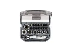 GEDORE R49005023 Jeu de clés à douilles 1/4 6-13mm +embouts 23pièce