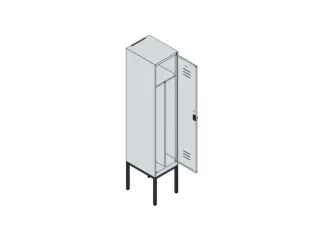 locker voor scheiding van kleding,HxBxD 2120x400x500mm,1vak - 3