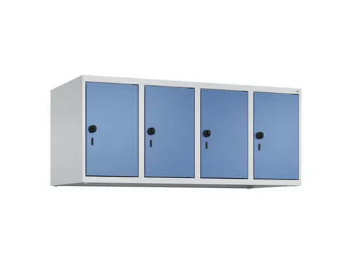 opzetkast,v. locker,4vak.,vak B 300mm,HxBxD 500x1200x500mm,vleugeldeur