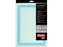 Decadry Certificaten Papier 70 Blad Spiraal Blauw