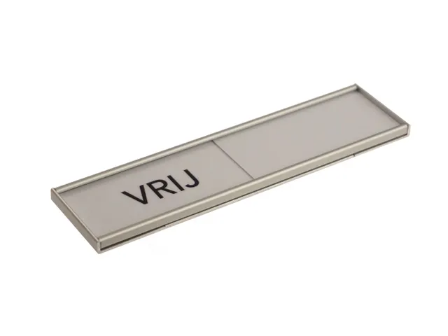 Design Schuifbord Aluminium Vrij Bezet Wit 150x40mm