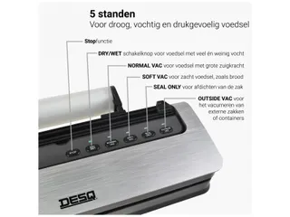 DESQ 8000 Vacumeermachine 8 liter 80 Kpa 5 standen - 6