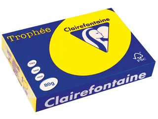 Trophée Intens Gekleurd Papier A4 80 gram 500vel Fluogeel - 1