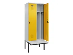 locker met bank,voor scheiding van kleding,HxBxD 2120x800x815mm,2vak