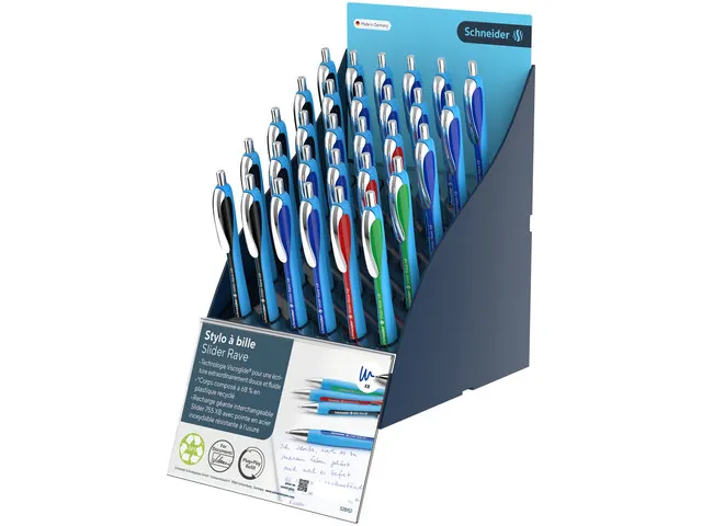 Stylo a bille Schneider Rave SIS-display contenu 30 pieces