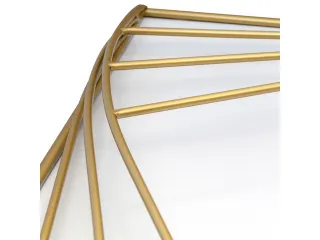 Wandklok Nextime groot 85x85cm metaal goud/wit Turning Time - 5