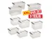Set stapelbakken,9-dlg.,PP,transparant,Wanden gesloten,bodem gesloten