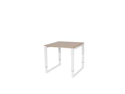 Domino Plus Bureau Hoogte Verstelbaar 800x800mm Hav/Kers Wit O-Poot