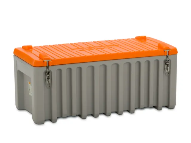 Opbergbox 250L H X B X D 540X 1200X 600Mm Grijs/oranje
