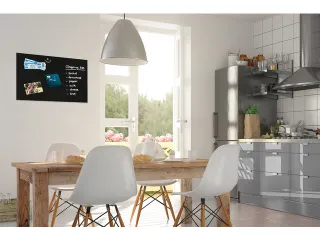 Glas/magneetbord Be!board 60x40 Cm Zwart - 2