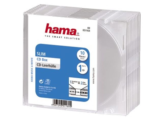 HAMA LOT DE 5 BOÎTIERS VIDES POUR DVD, TRANSPARENTS