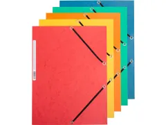 Elastomap A4 Met 3 Kleppen Karton Assorti Voor 200 Vel