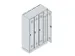 locker voor scheiding van kleding,HxBxD 1950x1200x500mm,4vak