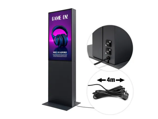 Totem numérique Double face Smart Line avec Ecran Samsung 43 inch noi