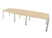 vergadertafel,HxBxD 740x3200x1400mm,vatvormig,NE-esdoorn