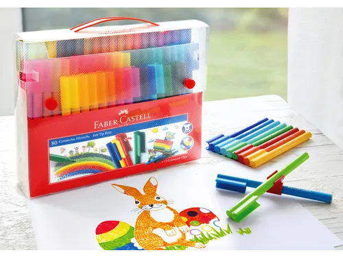 Kleurstiften Faber-Castell Connector assorti cadeauset à 80 stuks