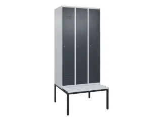 locker voor scheiding van kleding,HxBxD 2120x900x815mm,3vak - 1