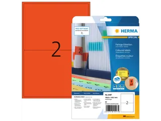 Etiket HERMA 4497 199.6x143.5mm verwijderbaar rood - 2