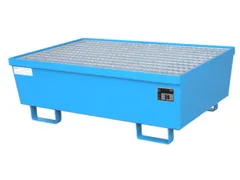 Opvangbak 2x 200l Opvangvol. 225l Blauw 415x 1200x 800mm Rooster