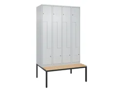 Z-garderobekast,HxBxD 2120x1200x815mm,8vak,vak B 300mm,cil.-slot