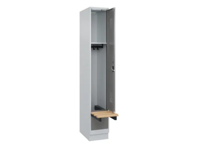 locker met bank,HxBxD 1950x300x815mm,1vak,vak B 300mm,cilinderslot