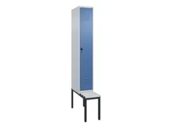 locker met bank,HxBxD 2120x300x815mm,1vak,vak B 300mm,draaigrendel