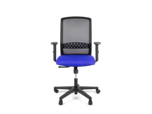 Bureaustoel EN1335 Linea Tekna 01 zwart/blauw met 2D armleuning