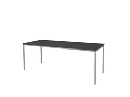 Domino Basic Tafel Vaste Hoogte 200x80 houtprint schaduw alu 4-poots